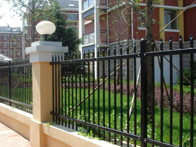 Factory Black Power Coated Iron Fence Panels/ Wrought Iron