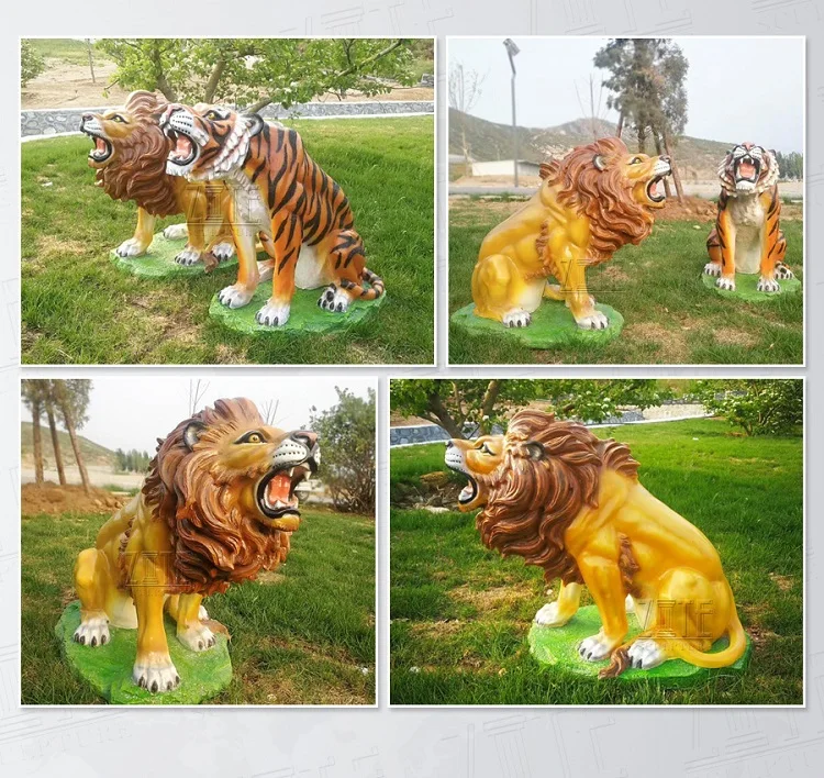 Outdoor Resin Animal Sculpture Life Size Fiberglass Tiger Statue Buy