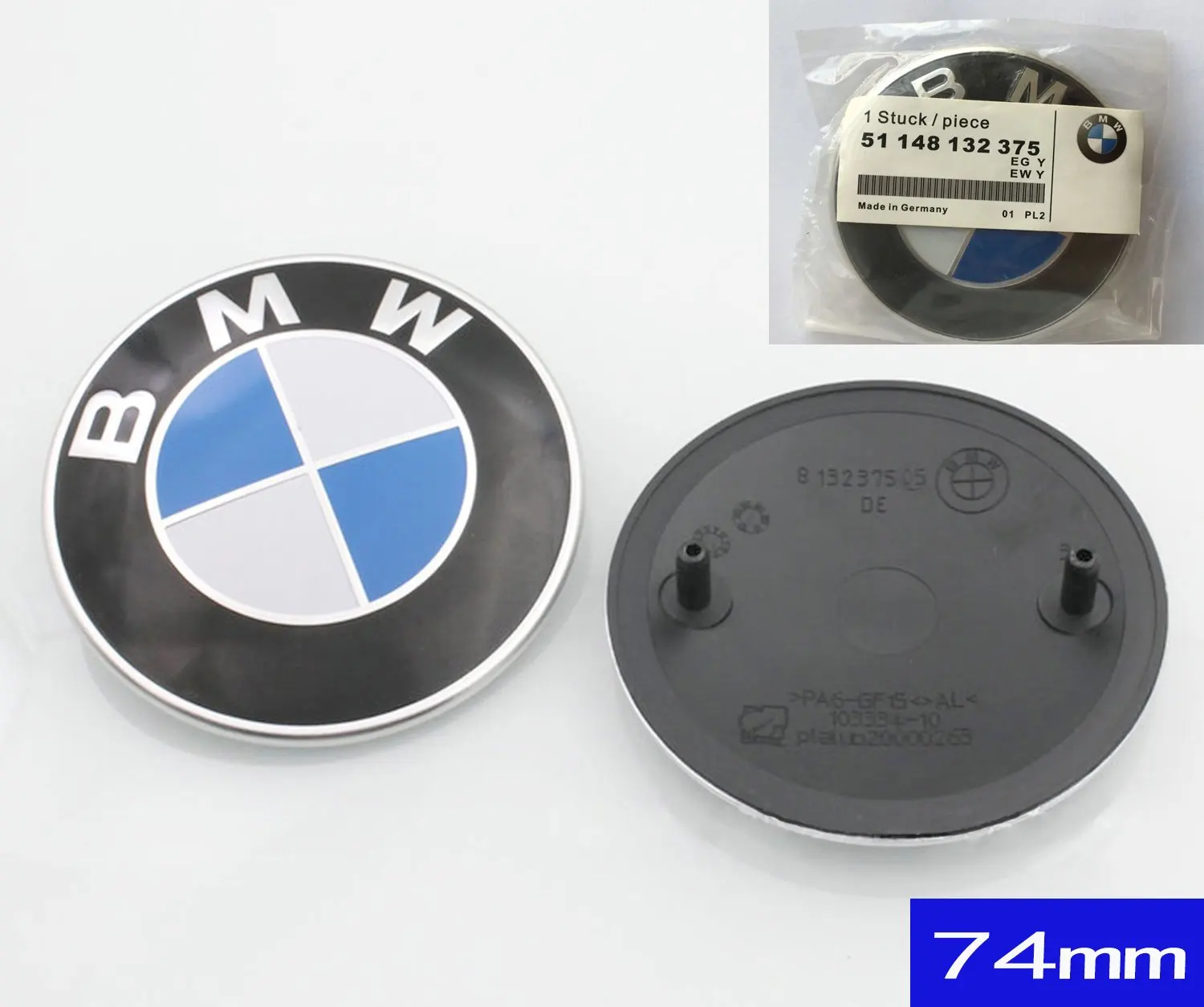 Buy 74mm Bmw 2 Pin Replacement Badge Emblem Logo Rear Trunk For Bmw E46 E90 E82 1 3 Trunk Emblem 1pc In Cheap Price On M Alibaba Com