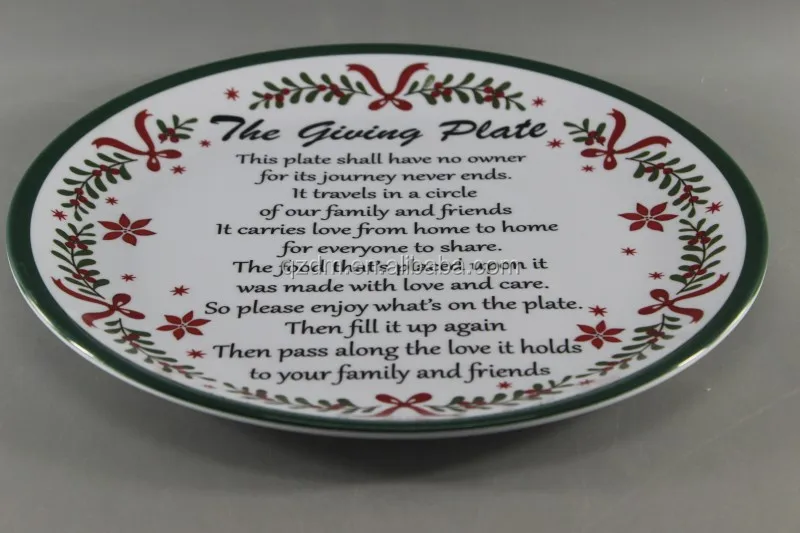 Christmas Melamine Plate, X'mas Dinner Plate