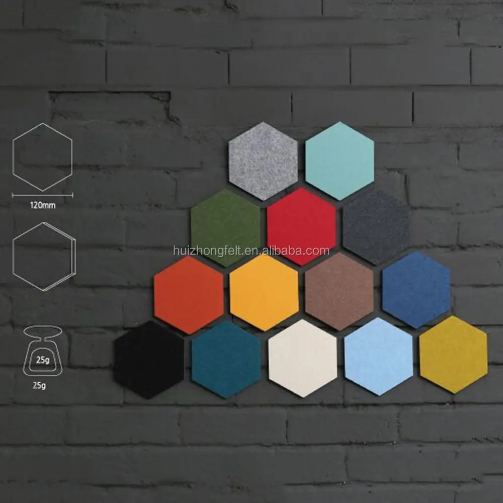 Creative Colorful Hexagon Wool Felt Multifunctional Wall Sticker Buy