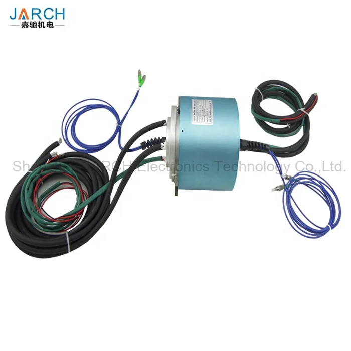 2 channels fiber optical rotary joint forj Electro Optical Slip Ring for encoder servo motor signal line