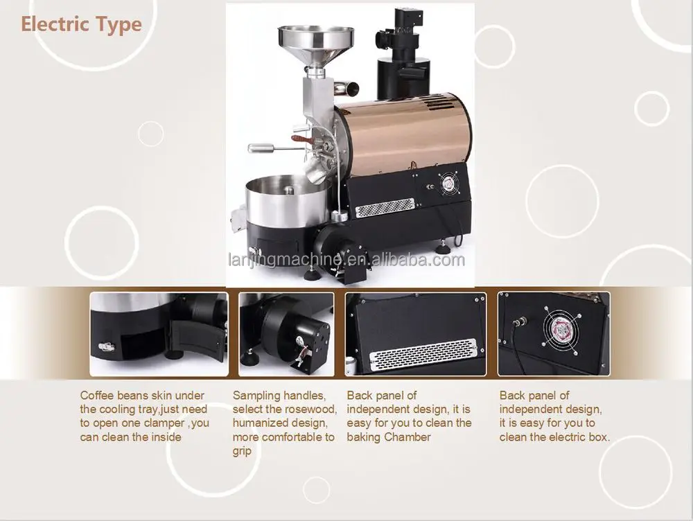 High Quality,Low Price Electric Drum Coffee Roaster For Sale 2kg,Bk2kg
