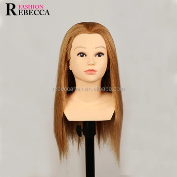 female mannequin head with hair