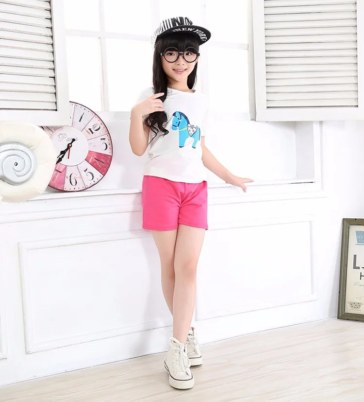 Custom Candy Color Girls Shorts Hot Summer Boys Beach Pants Shorts Kids Trousers Children Pants