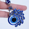 New malachite blue jewelry key chain evil eyes key ring for gifts