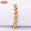 Wholesale High quality new fashion 18k gold plated brass hand chain bracelet design for womens jewelry