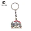 custom 3D buildings embossing qatar italy souvenir keychain