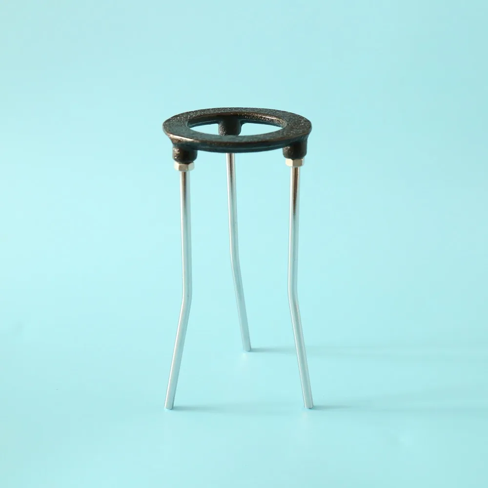 Haiju Lab Bunsen Burner Tripod With 3.3" Ring And 7" Support Legs For