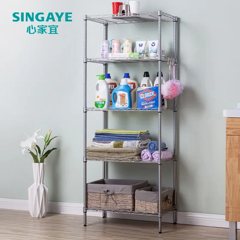 5 Tier Metal Wire Shelf Rack For Storage And Holder Cheap Wire Shelving Units Buy 5 Tiers Wire