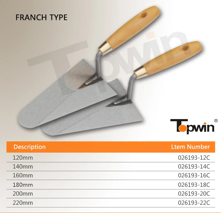 engraved brick trowel