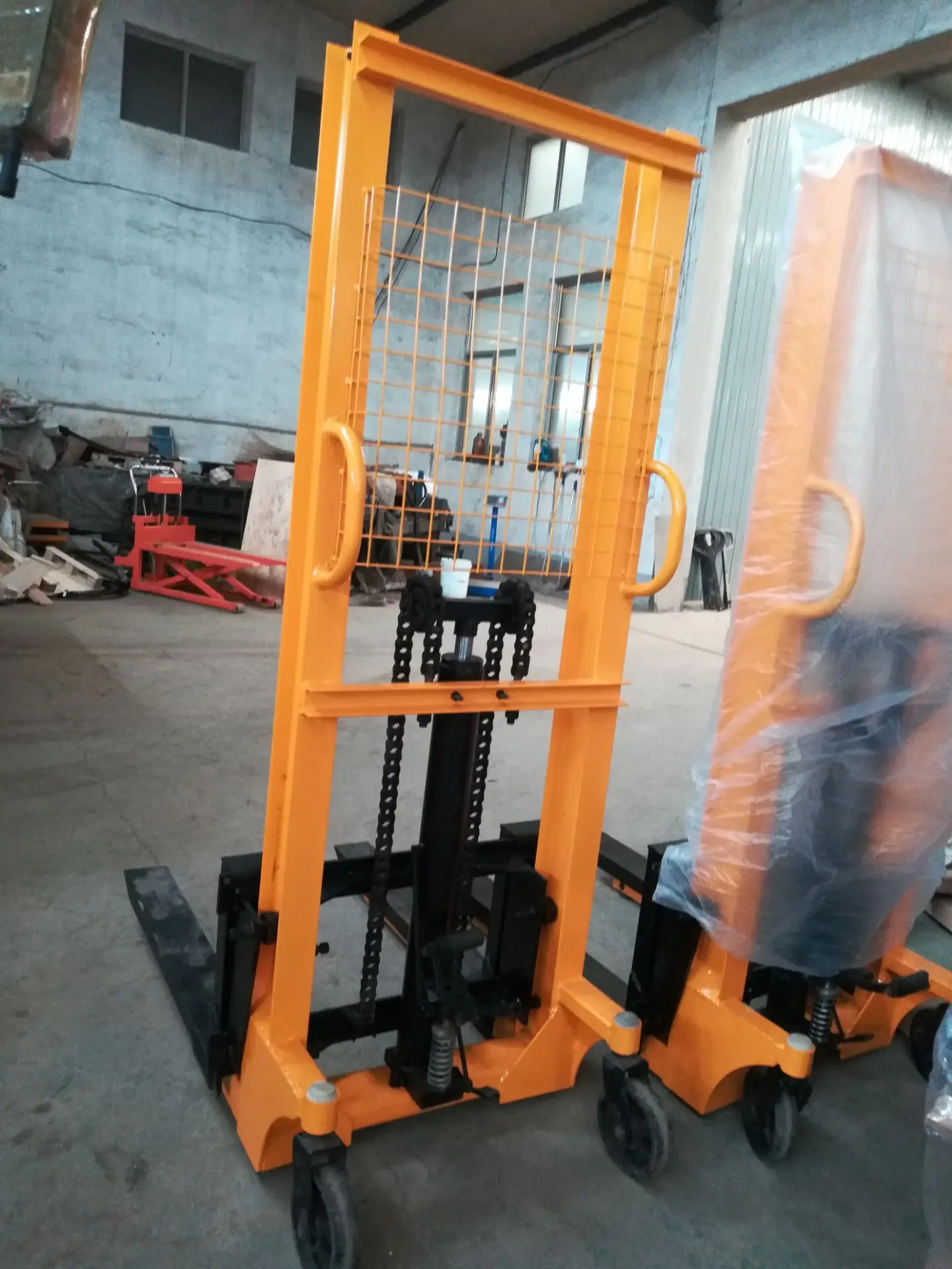 Small Manual Forklift / Hydraulic Hand Pallet Stacker With Good Price ...