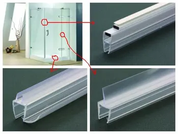 Frameless shower door rubber strip