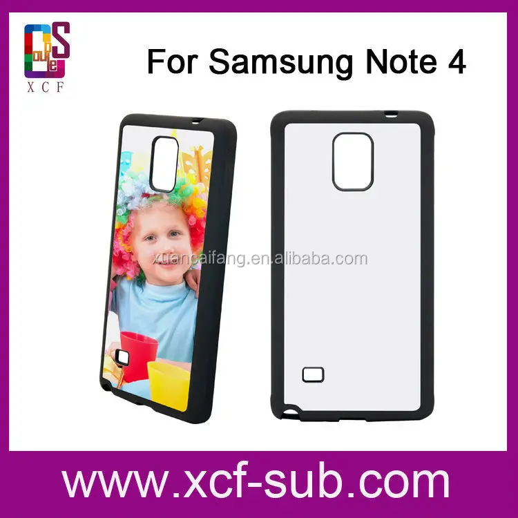 Blank 2D sublimation hard PC phone case for Samsung Note4 with metal insert Blank 2D sublimation case