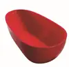 Factory price red matt 12mm acrylic one person hot tub, stone resin square bathtub,Chinese hot tub