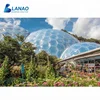 Transparent membrane geodesic dome greenhouse