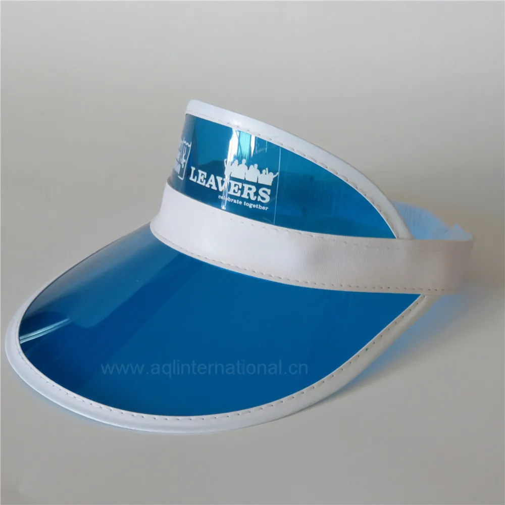 Custom Cheap Plain Cap Printing Multicolor Plastic Sun Visor Pvc
