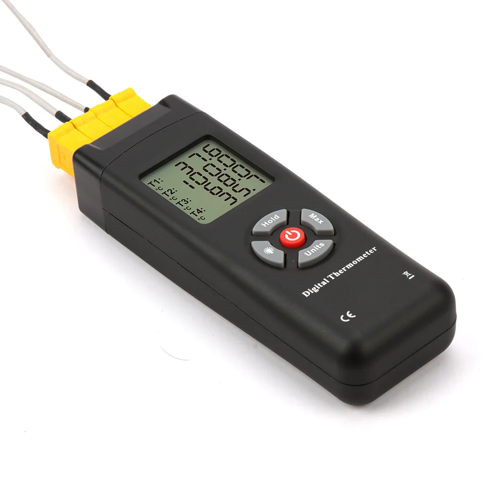 4 Channel Type K Thermocouple Thermometer For Industrial Temperature