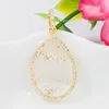 SAJMP0028 925 sterling silver jewelry women cz necklace pendant+10k 14k 18k gold plated aaa pear shaped charm pendant