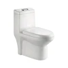 2018 High quality super swirling tornado dual flush one piece ceramic white toilet