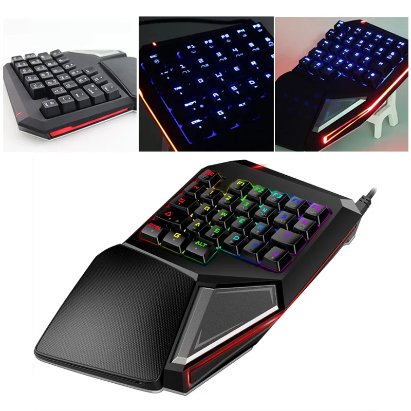 Delux T9 Plus One-hand Wired Usb Gaming Keyboard With Led Backlit ...