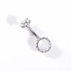VRIUA New Scrub And Opal Style Belly Button Ring Surgical Steel Body Jewelry Belly Piercing Rings Sexy Real Navel Piercing