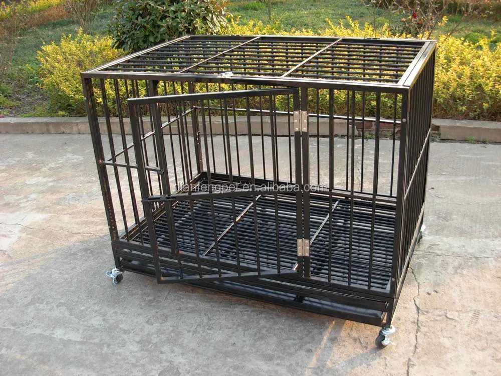 2 Doors Deluxe Folding Square Tube Heavy Duty Dog Crate Buy Heavy Duty Dog Crate,Xxl Dog Crate