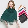 Hot Sell Womens Soft Cashmere Long Scarf Pashmina Shawls Wraps Winter Pure Color Scarf