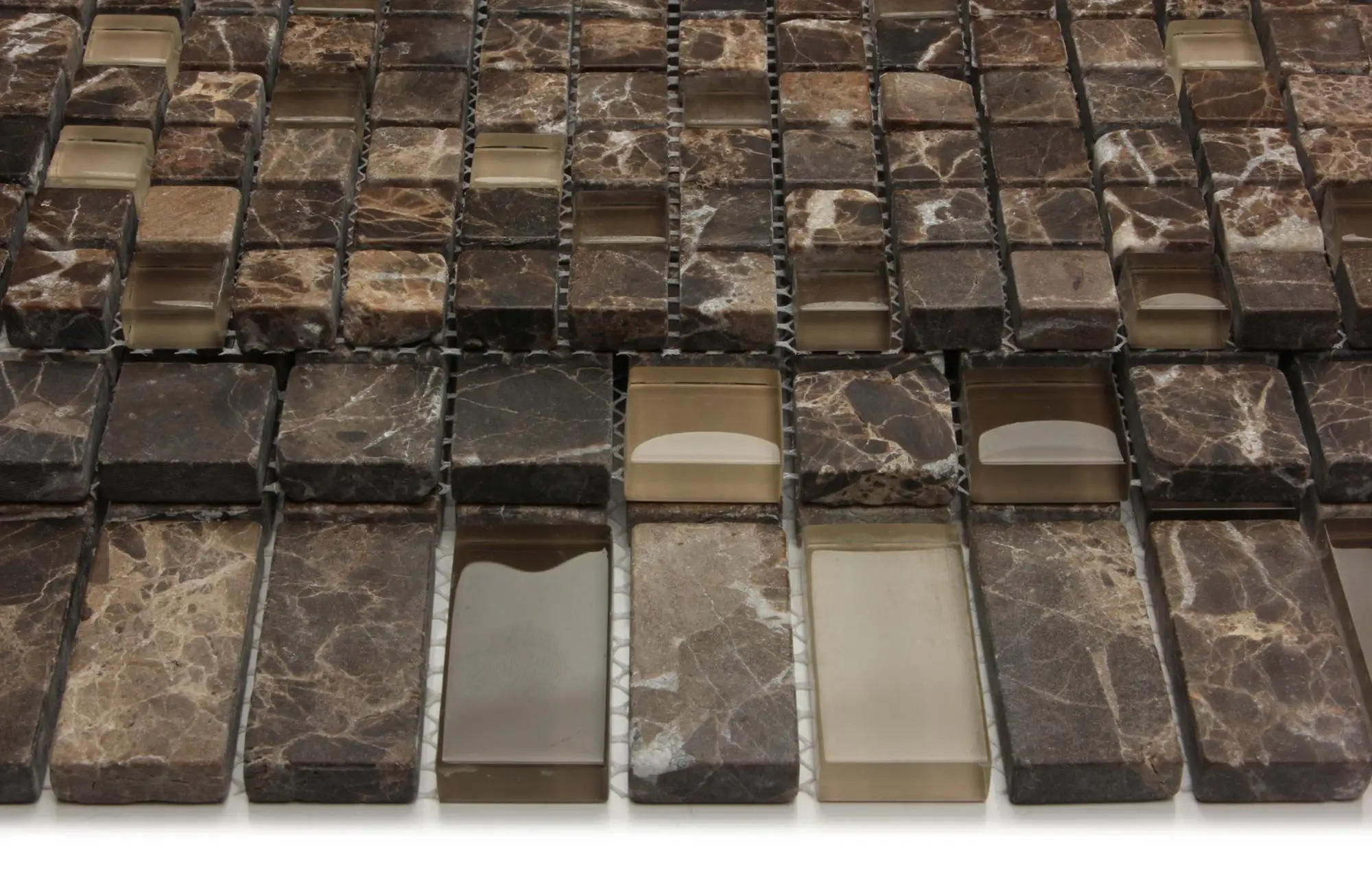 1*2 chip size square stone mosaic for room decoration