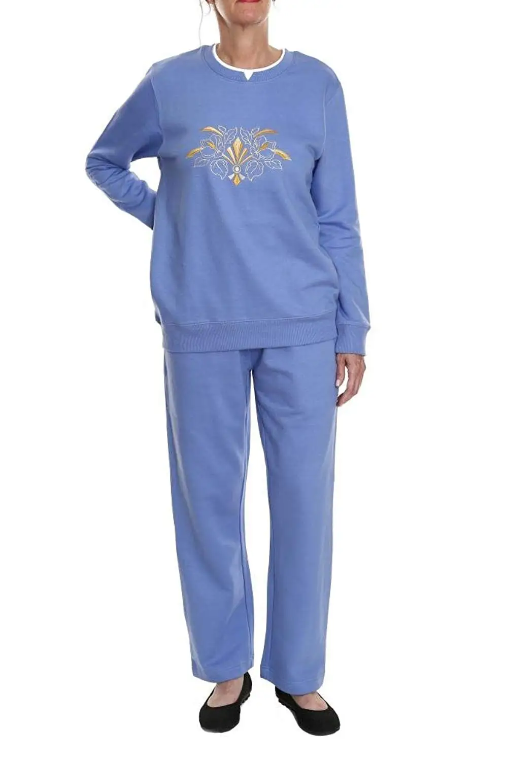 Buy Pembrook Womens Embroidered Fleece Sweatsuit Set in
