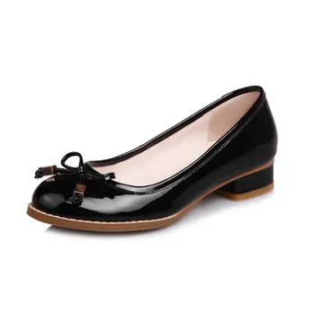 Cow Leather Sheep Skin Lining Women Ballet Flats Comfortable Office Cow Leather Sheep Skin Lining Women Ballet Flats Comfortable Office Lady Soft Flat Pumps With Bow