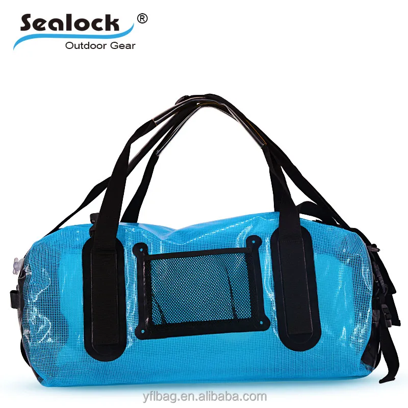 JeashCHAT Clear Travel Bag Large Capacity Duffel Bag with Trolley Sleeve,  Transparent Plastic Waterproof Sports Tote Gym Bag Shoulder Weekender