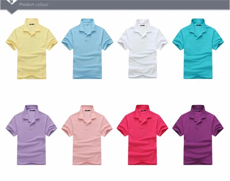 Color different high quality, custom logo can be printed polo shirt