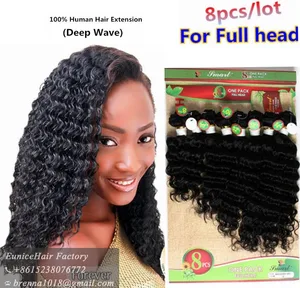 Short Weave Hair Bundles Big Loose Wave 8pcs Per Pack Curly Hair Extension For Black Women Burmese Short Curly Braizlian Hair