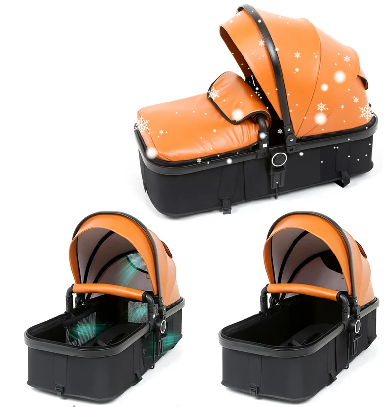 Luxury Baby Stroller 3 in 1 With Car Seat High Landscape Pram For Newborns Travel System Baby Trolley Walker Foldable Carriage