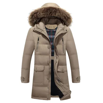 long down coat with real fur hood