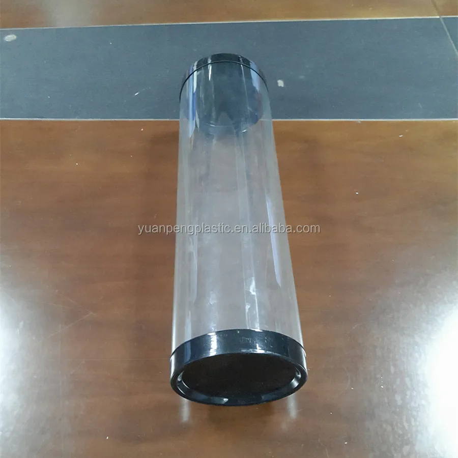 Tube Cylindrique En Plastique Transparent Avec Couvercles,Boîte