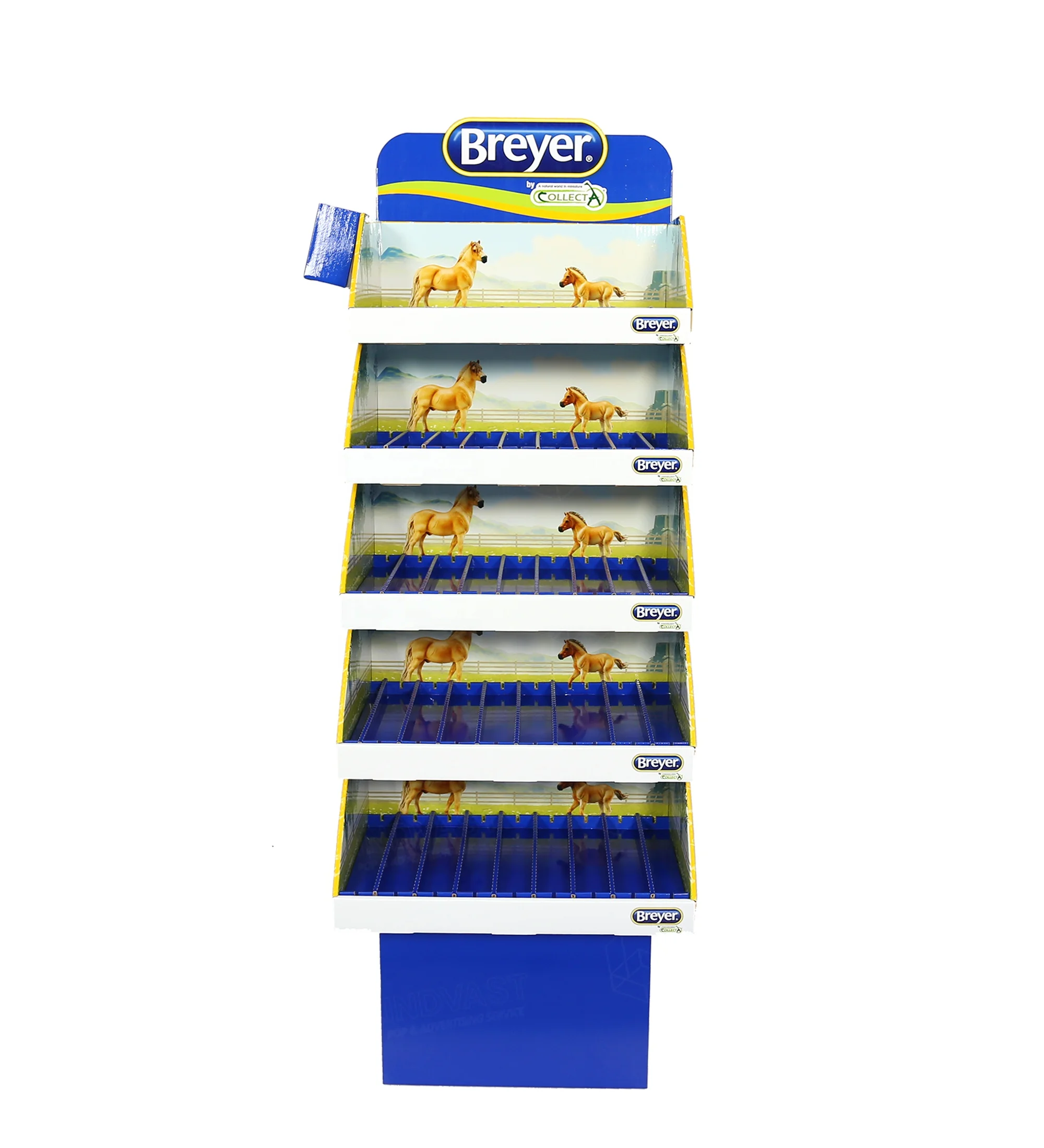 Cardboard Floor Display Shelf For Fresh Fruits Used In Supermarket