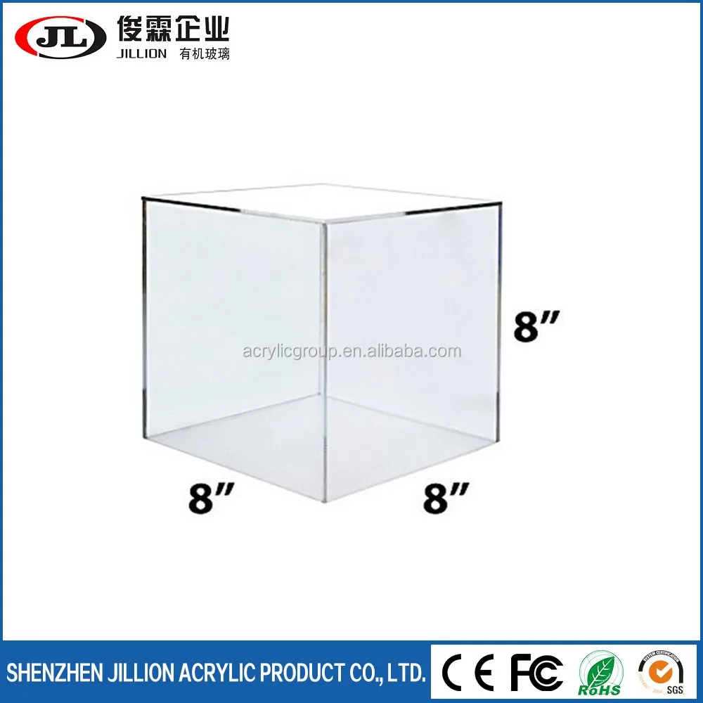 Clear Acrylic 5 Sided Display Cubes Buy Acrylic Display Cube Clear Acrylic Cube Clear Solid