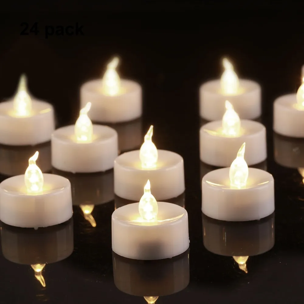 Homemory White Light Battery Operated Water Submersible Led Tea Lights
