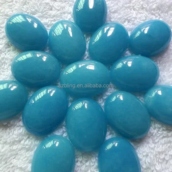 Best Price Jade Stone,Dyed Blue Jade Oval Cabochon - Buy Jade Price