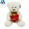 more colors selection white furry teddy bear with holding red heart