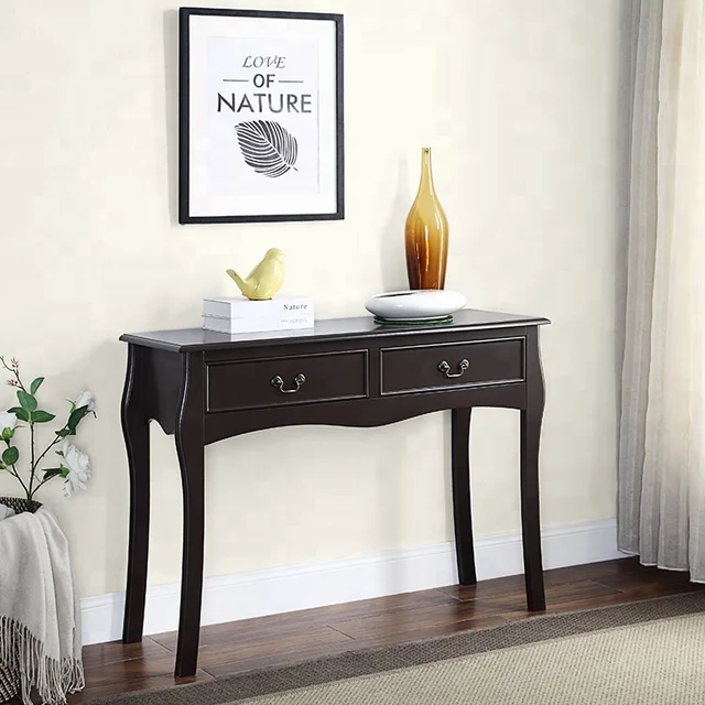 Espresso Entryway Console Table With Storage Foyer Table Online