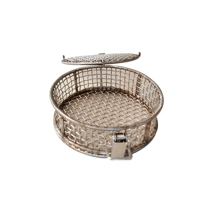 Round Stainless Steel Portable Filter Wire Mesh Basket With Lid Buy
