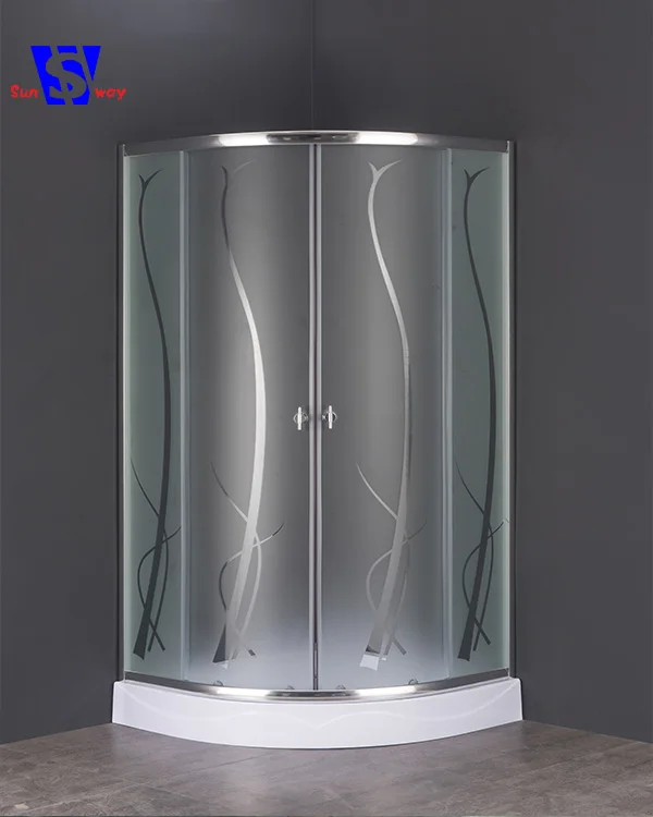 90x90x215cm Two sliding circular shower enclosure,black cheap shower enclosures, glass shower enclosure