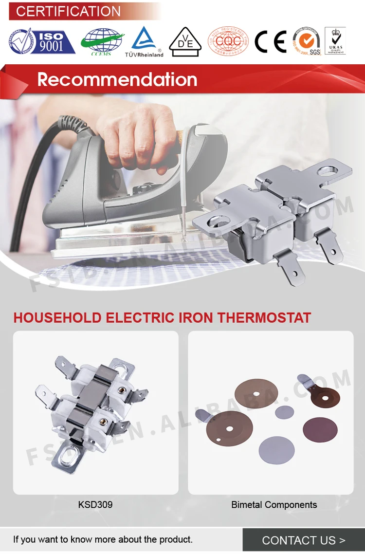 Fstb Bimetal Disc Element Thermal Switch For Electric Iron Parts Buy