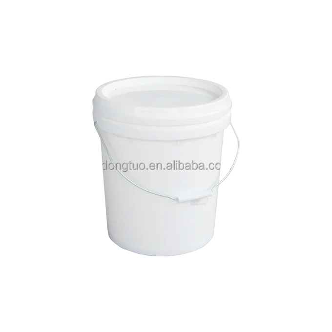 Used In Many Occasions Thick Round Plastic Large White Bucket Plastic Bucket With Lid Food Grade