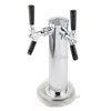 Homebrew Beer Dispenser Tower Stainless Steel Double Tap Draft Beer Tower for Bar