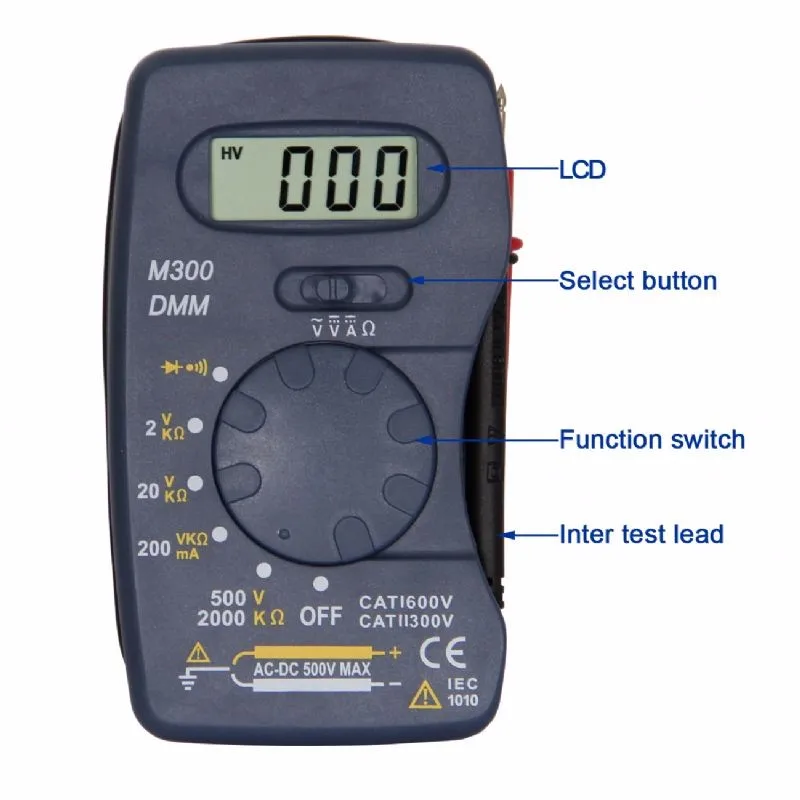 M300 Beginner Using Mini Type Digital Multimeter - Buy Digital ...