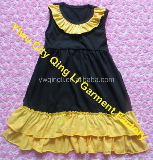 girls plain black dress